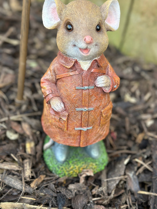 Quirky Dressed Decorative Mouse Garden Decor