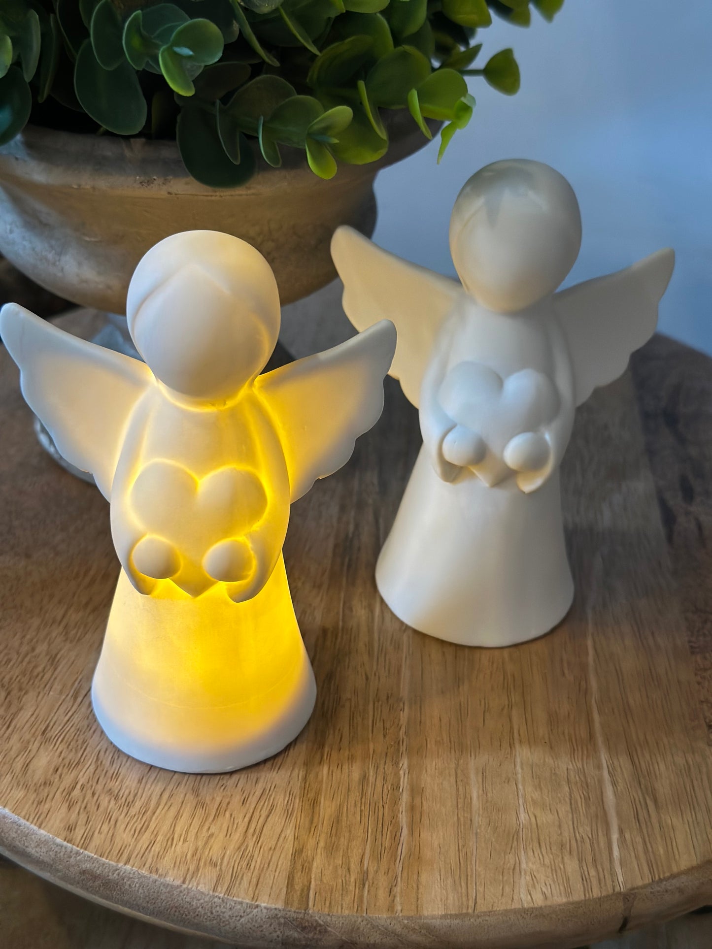 Matt Led Heart Decorative Angel
