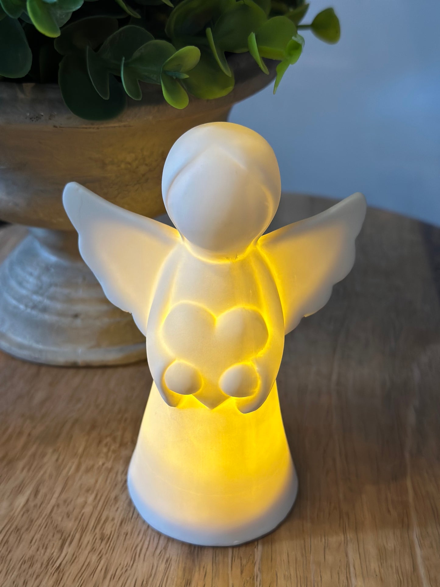 Matt Led Heart Decorative Angel