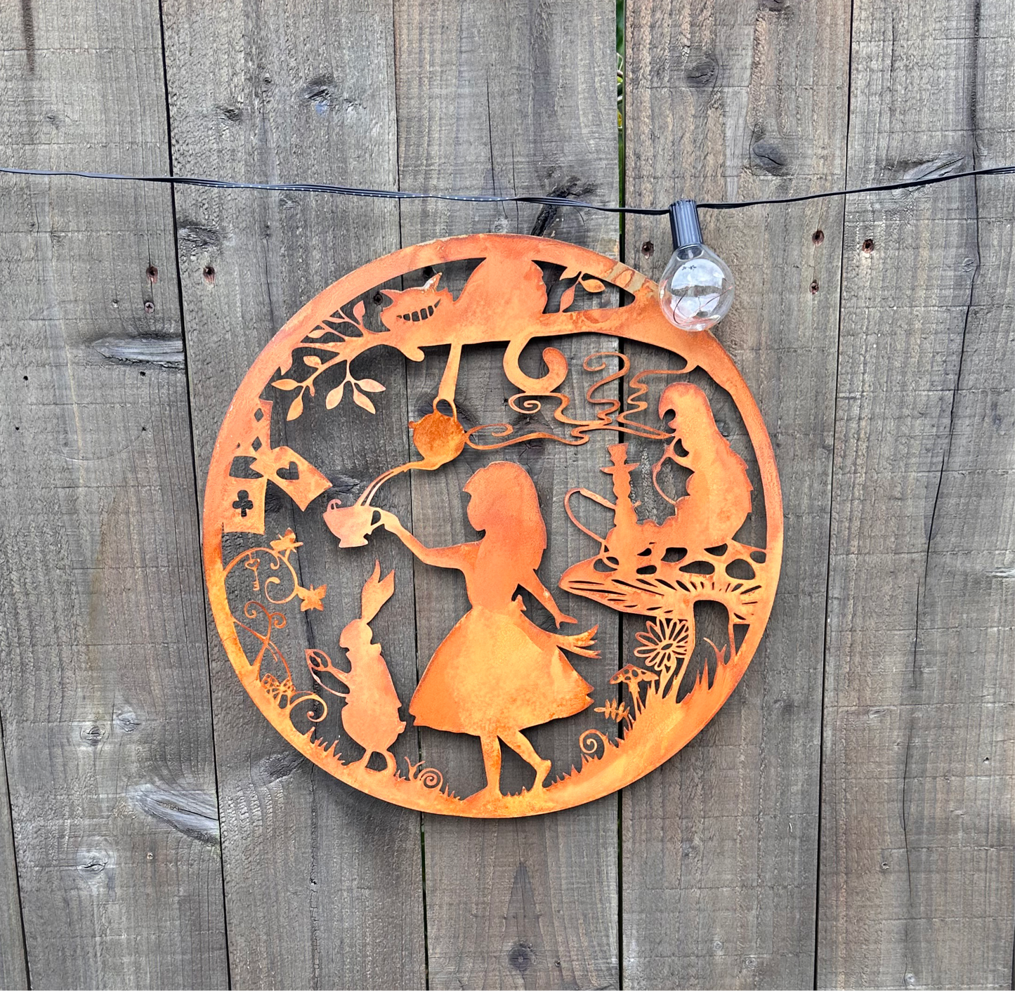 Alice In Wonderland Metal Wall Plaque