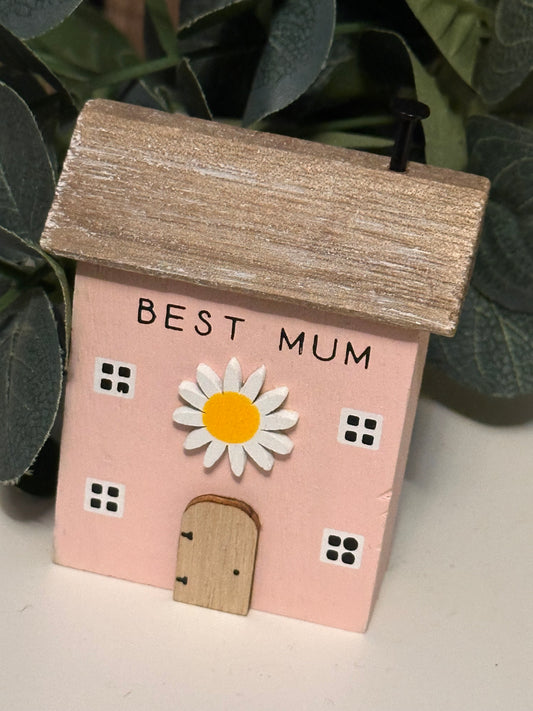 Mum Pink Mini Wooden House
