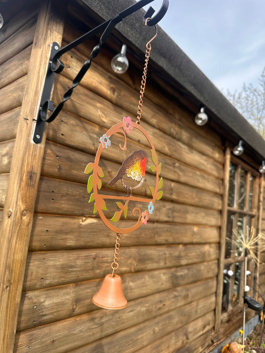 Metal Robin Hanger with Bell