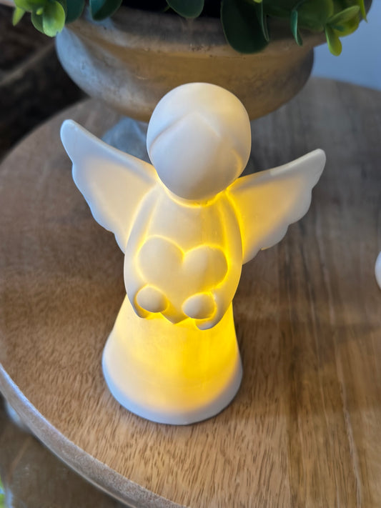 Matt Led Heart Decorative Angel