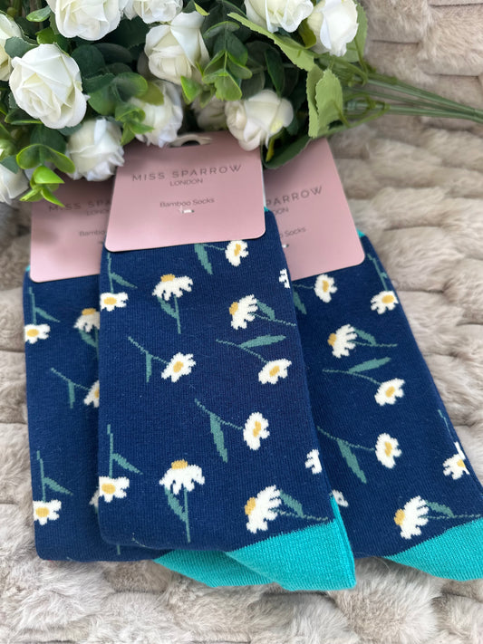 Miss Sparrow Daisy Design Socks