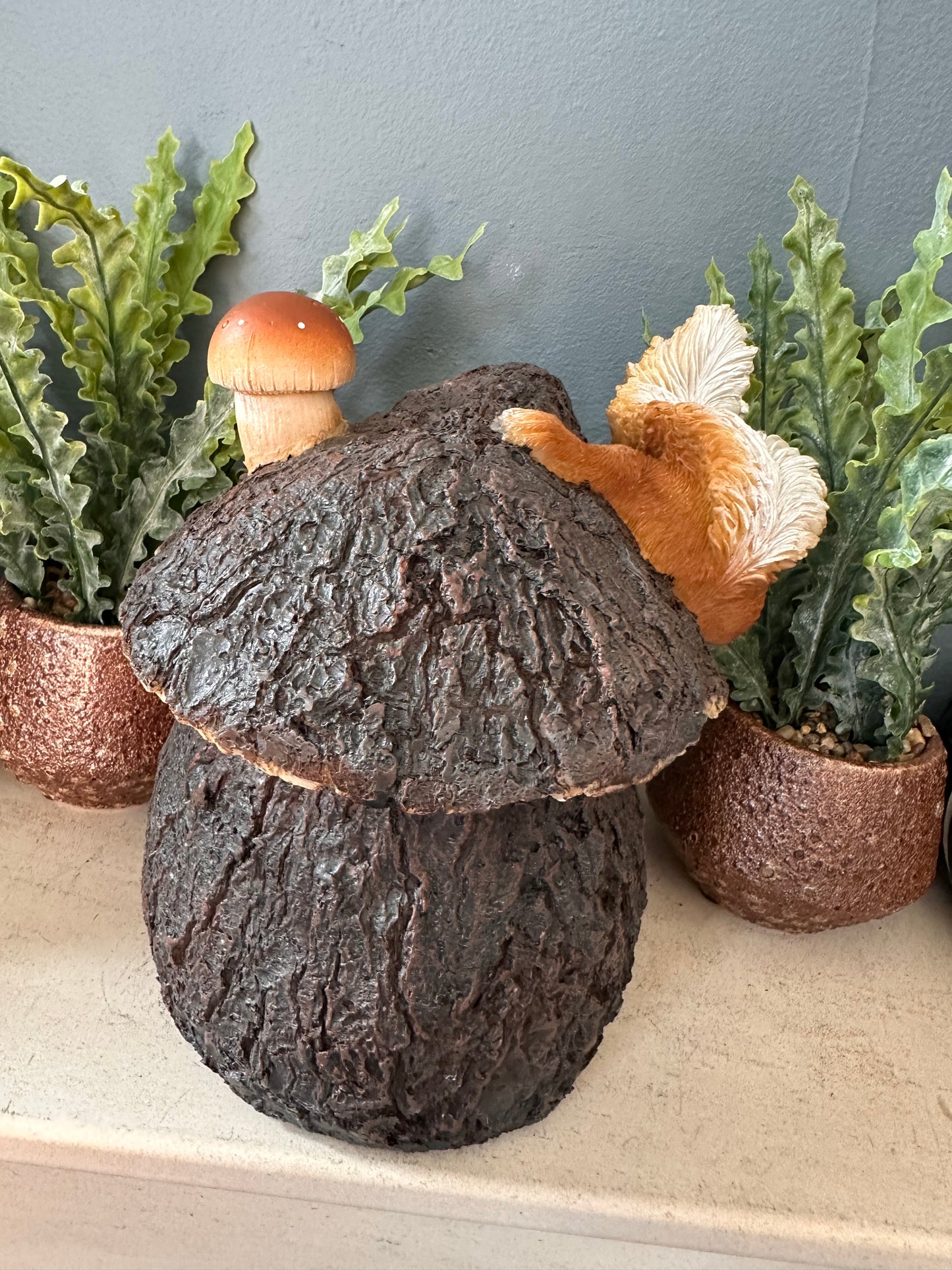 Gorgeous Log Decorative House with Squirrel Robin and Hedgehog