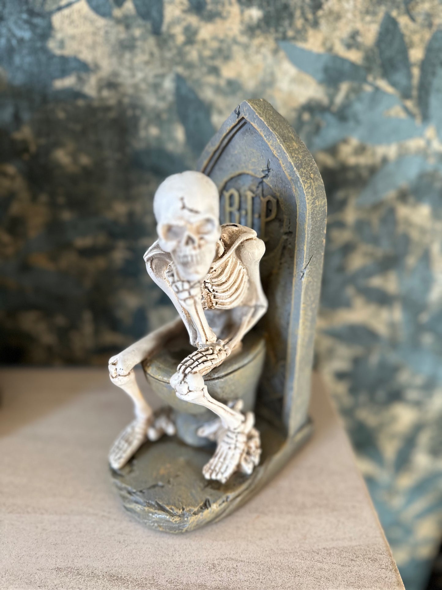 Quirky Skeleton on The Loo