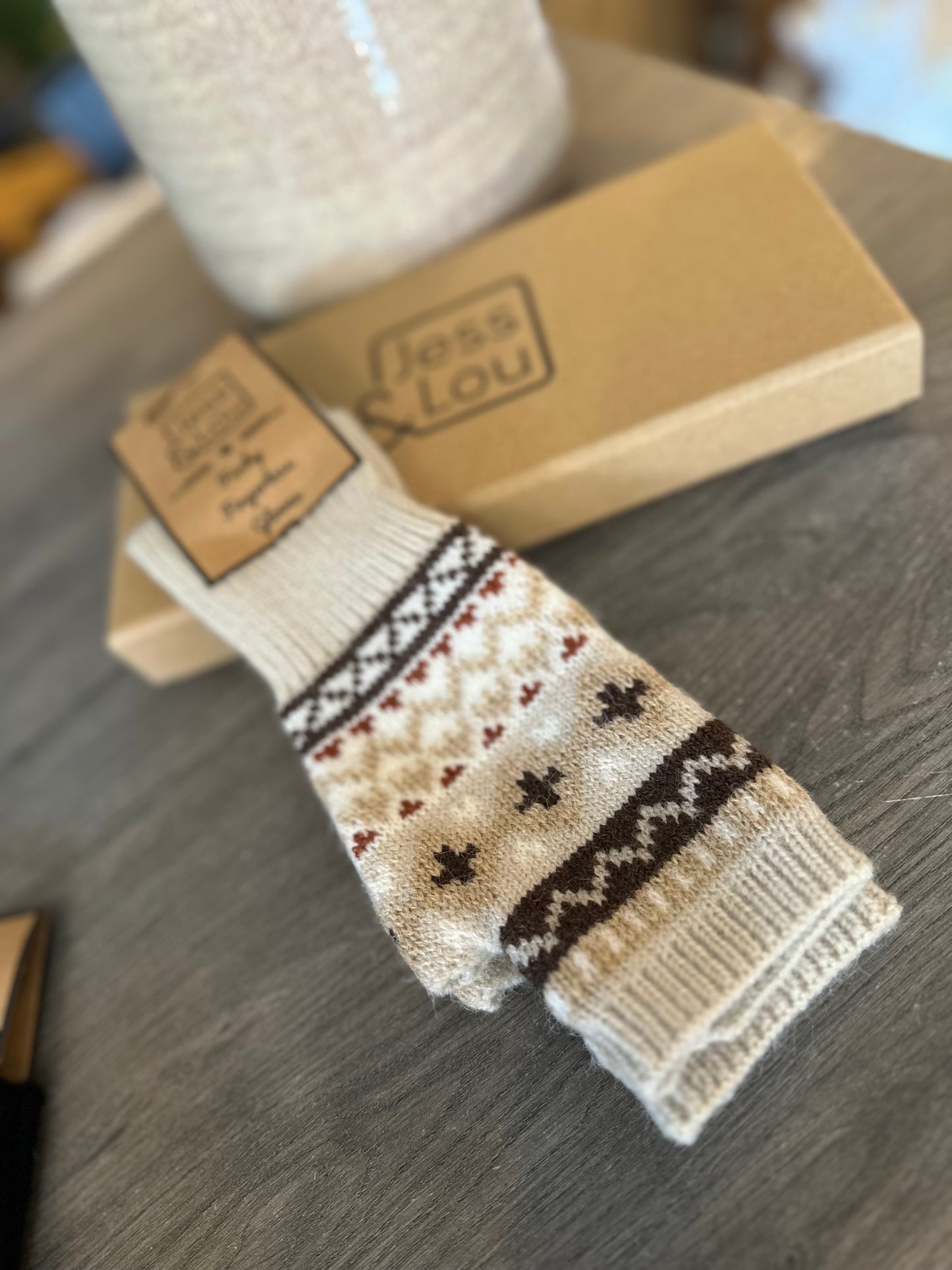 Nordic Style Fingerless Gloves