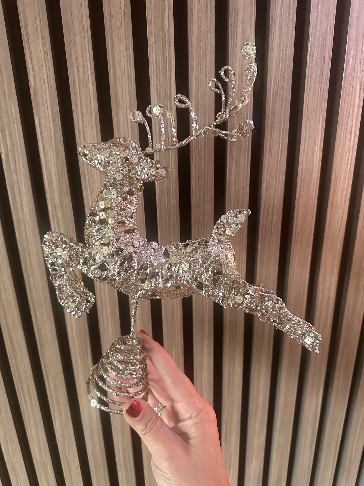 Gold Reindeer Tree Topper