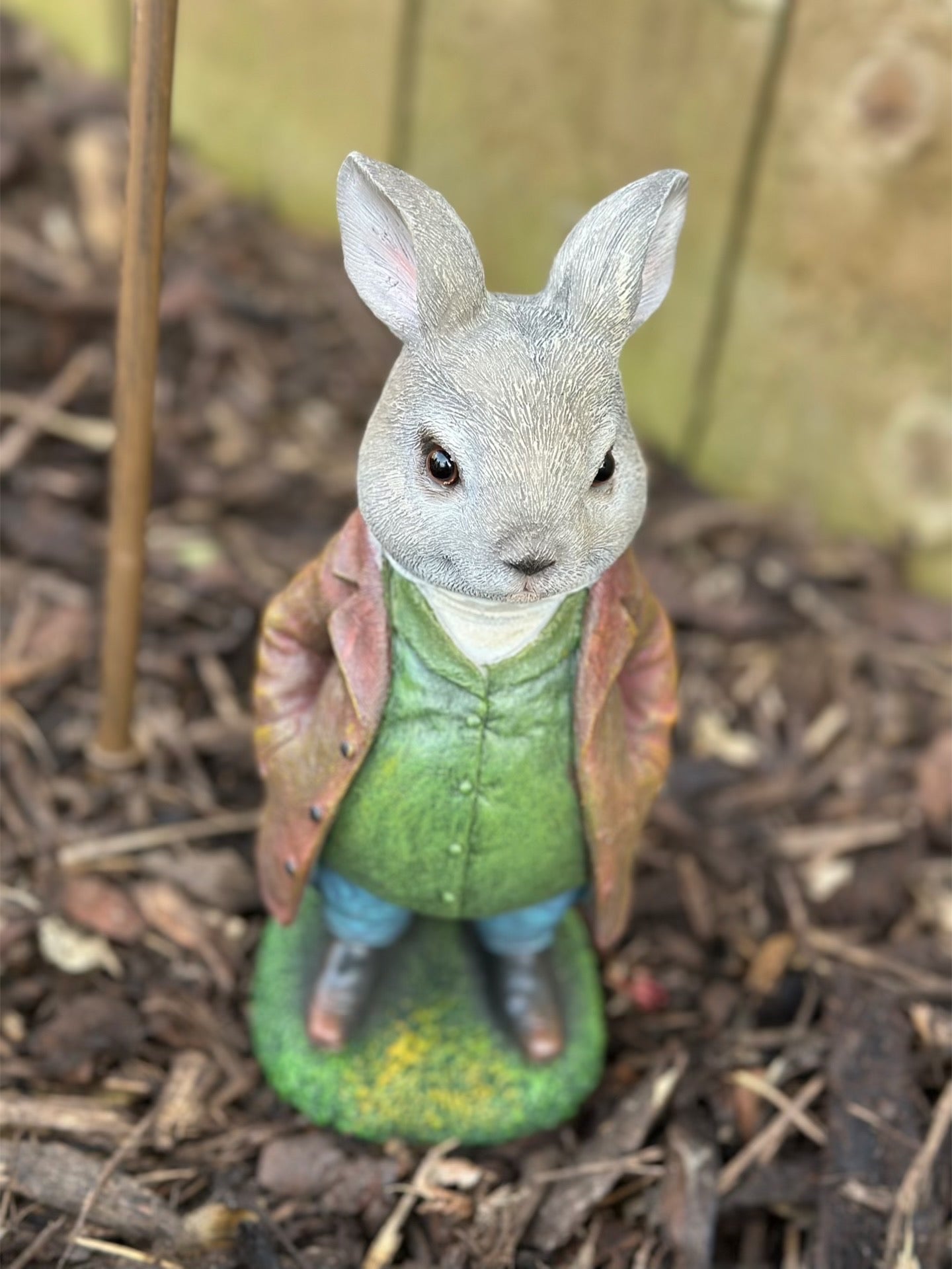 Unusual Dressed Decorative Rabbit Garden Decor