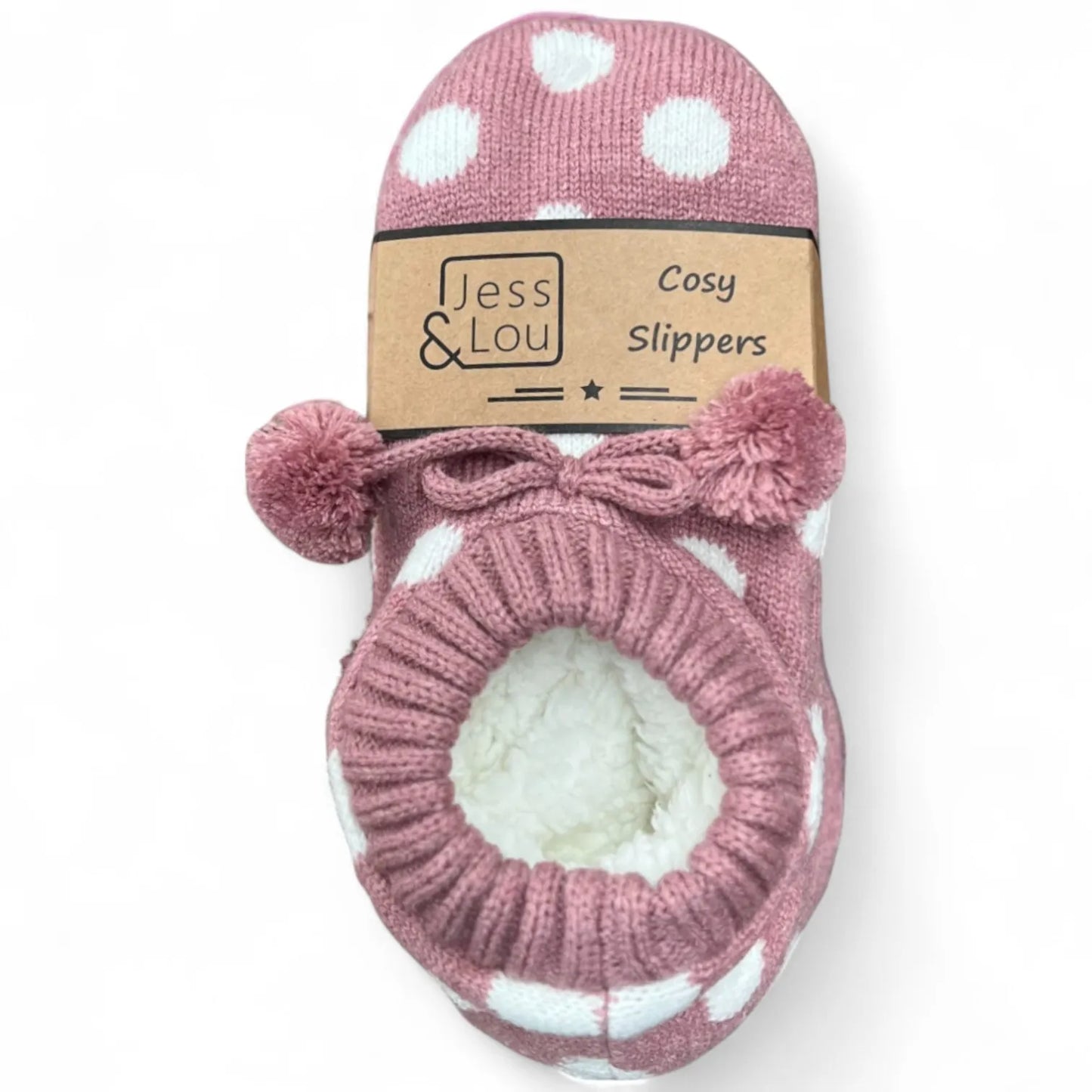Jess & Lou Cosy Spot Slippers ~ 4 - 7