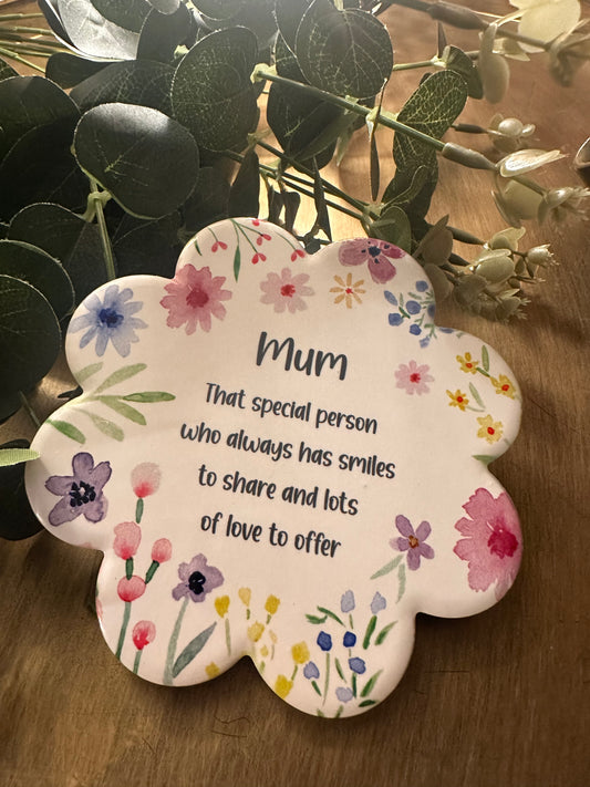 Floral Shaped  Mum Coaster