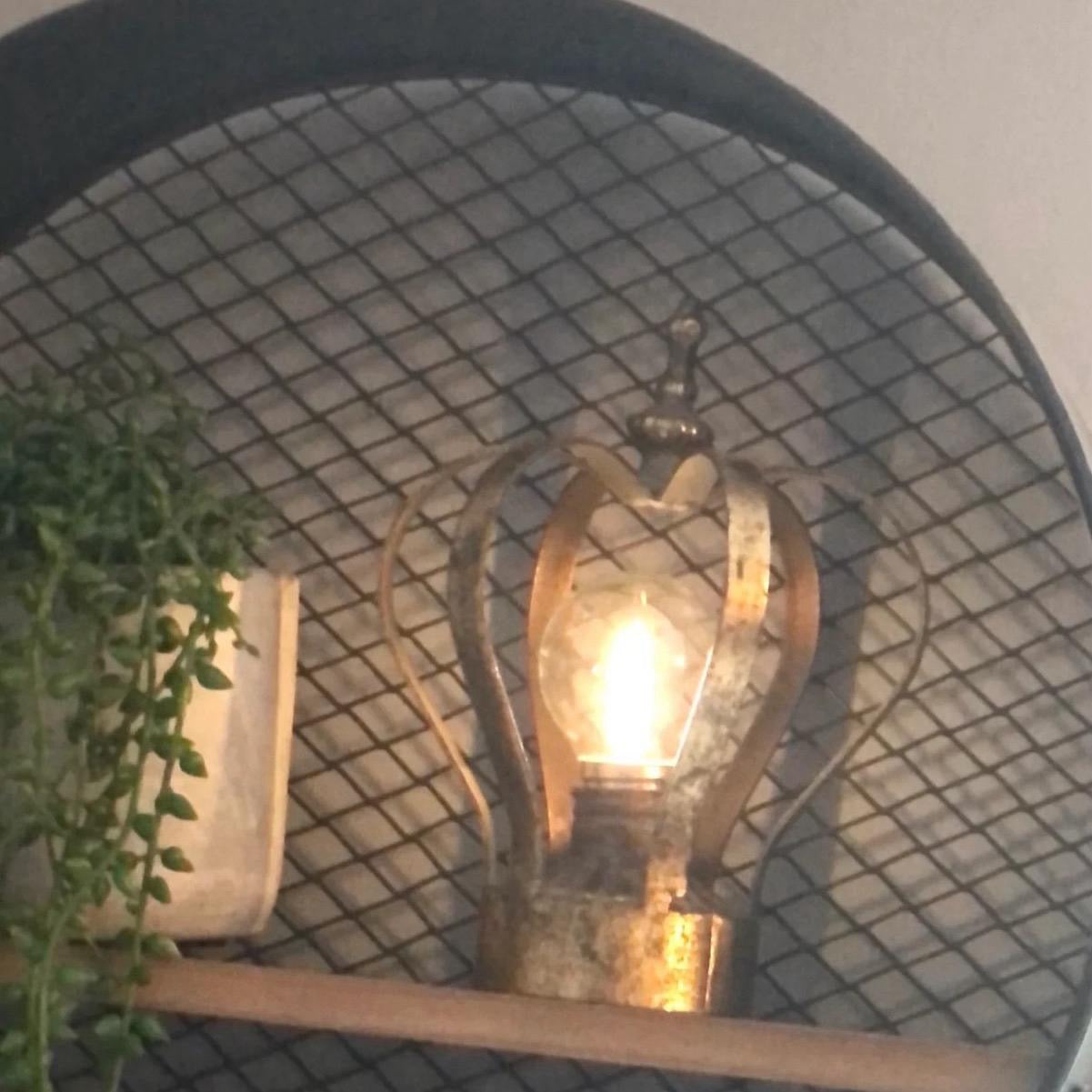 Gold Metal Battery Operated Crown Light
