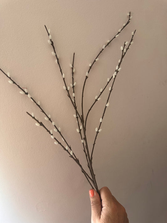 Faux Tall Pussy Willow Spray