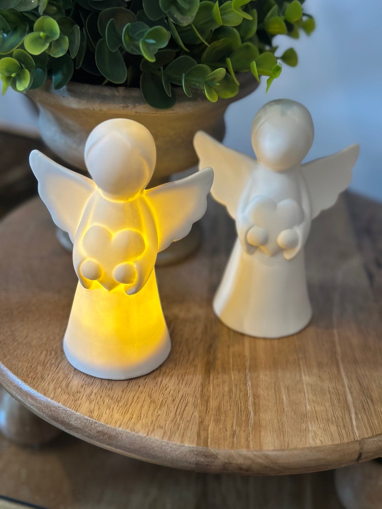Matt Led Heart Decorative Angel