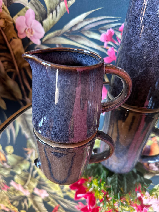 Blue Two Toned Glazed Smaller Jug