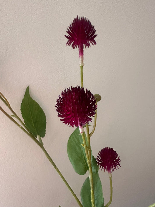 Faux Globe Thistle ~ Magenta