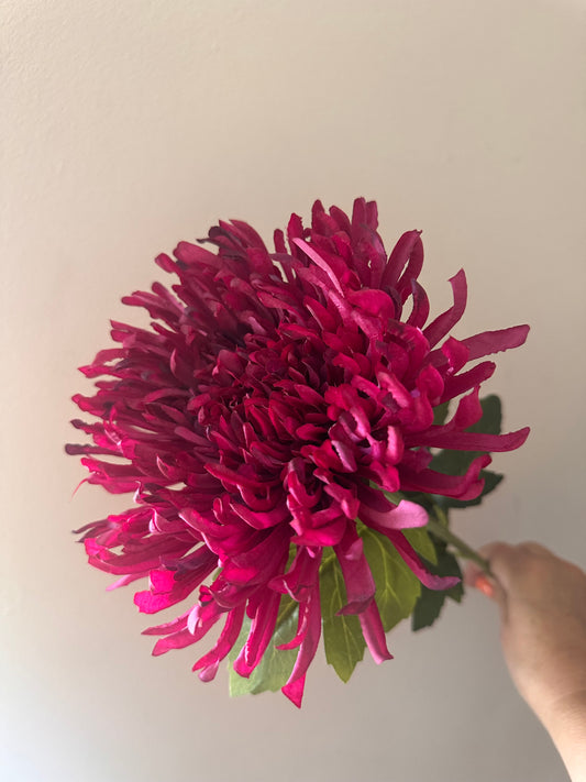 Faux Fuji Flower Stem ~ Magnenta