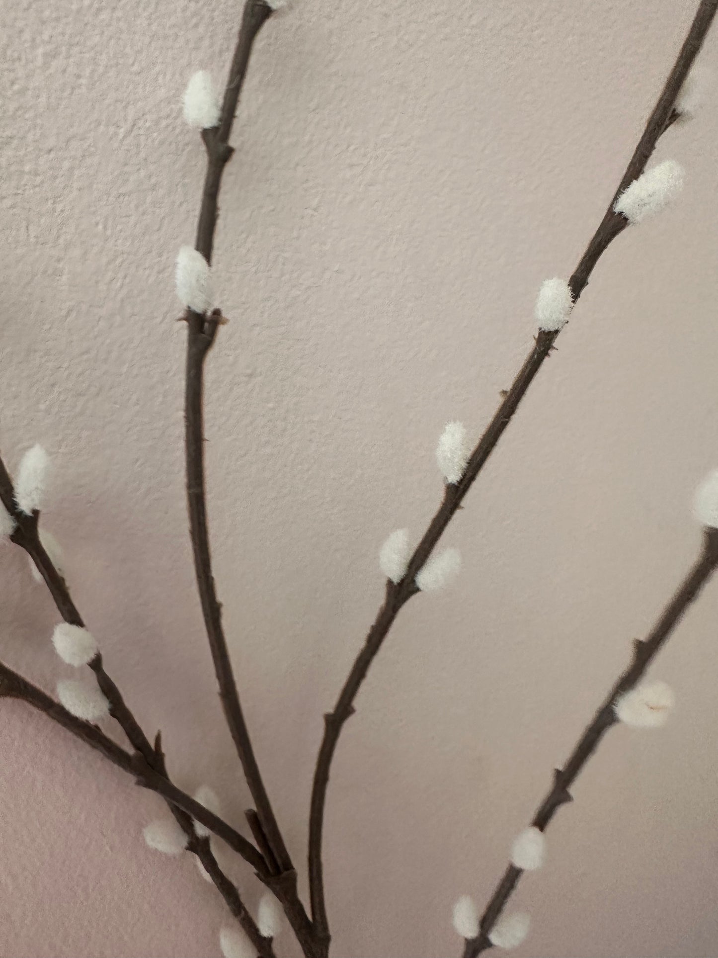 Faux Tall Pussy Willow Spray