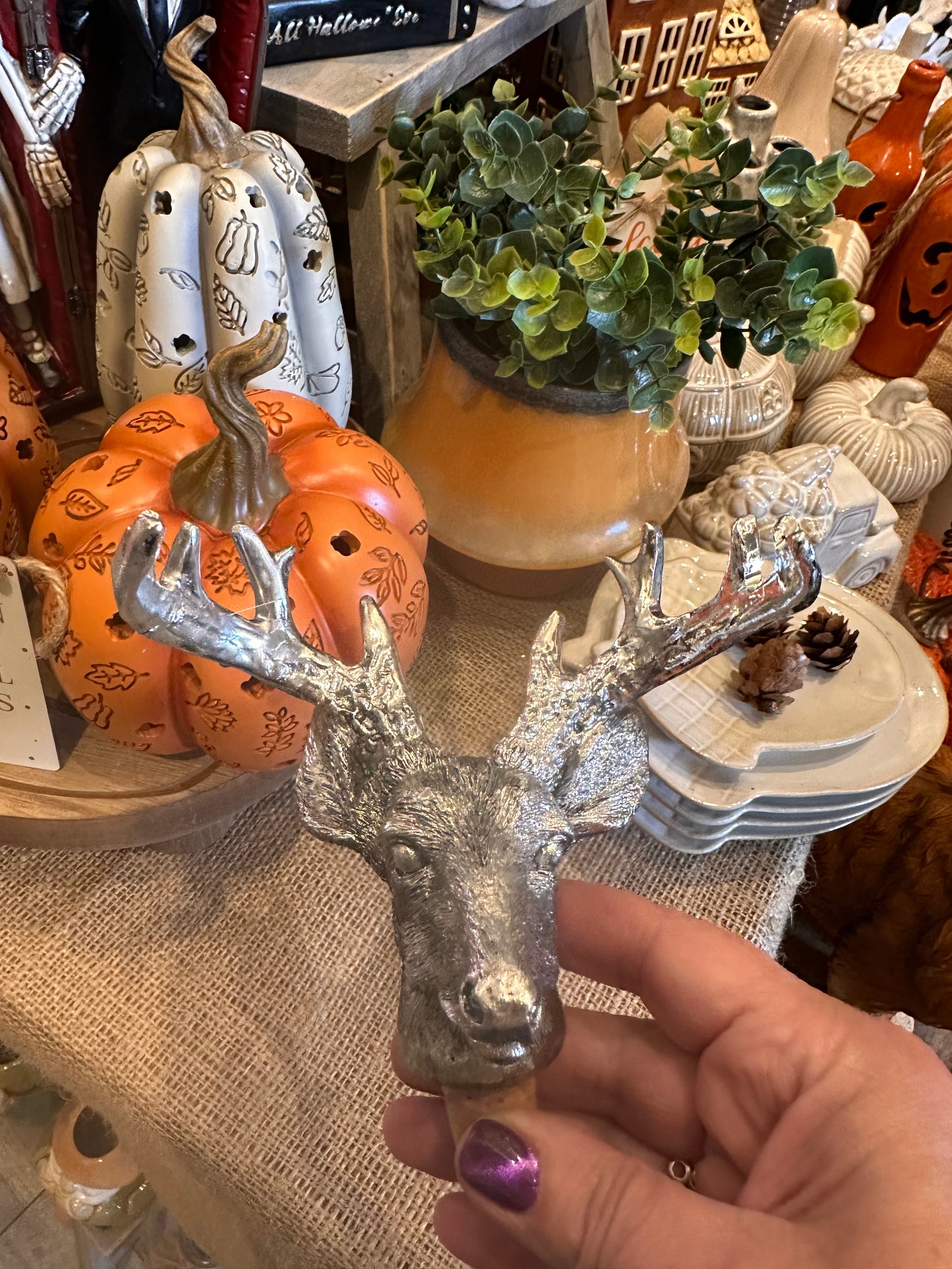 Silver Deer Bottle Stopper