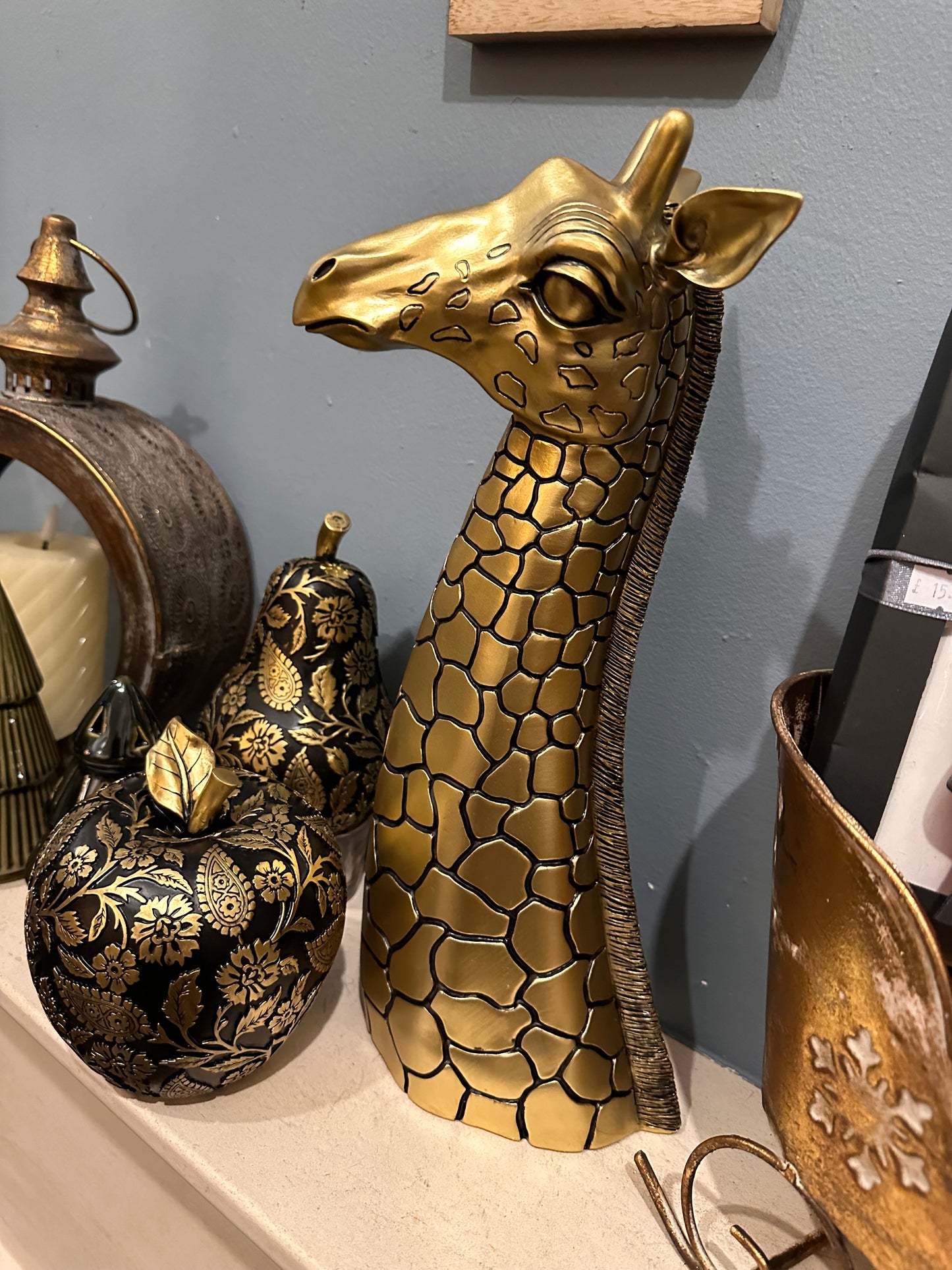 Gold & Black Decorative Giraffe