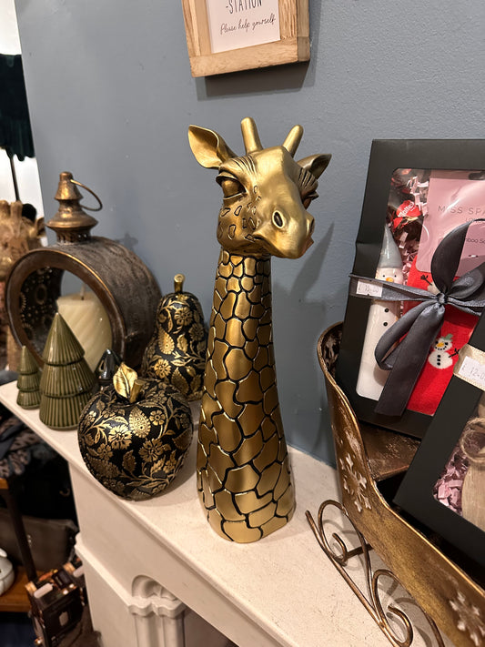 Gold & Black Decorative Giraffe