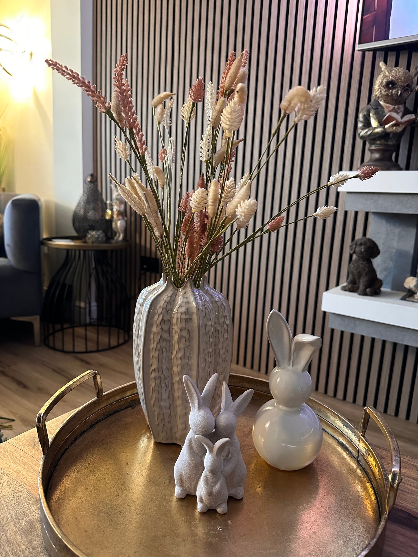 Taupe Ceramic Pod Style Vase