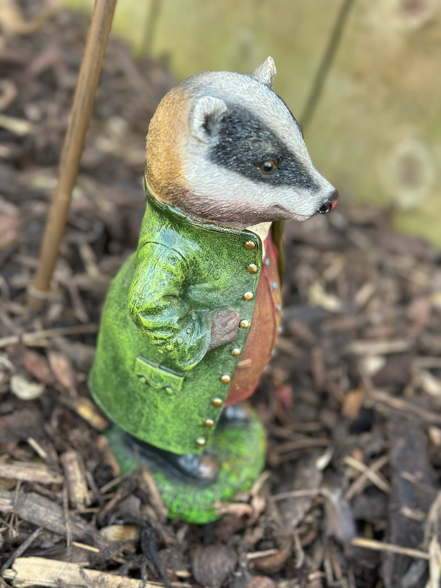 Suited Decorative Badger Garden Decor