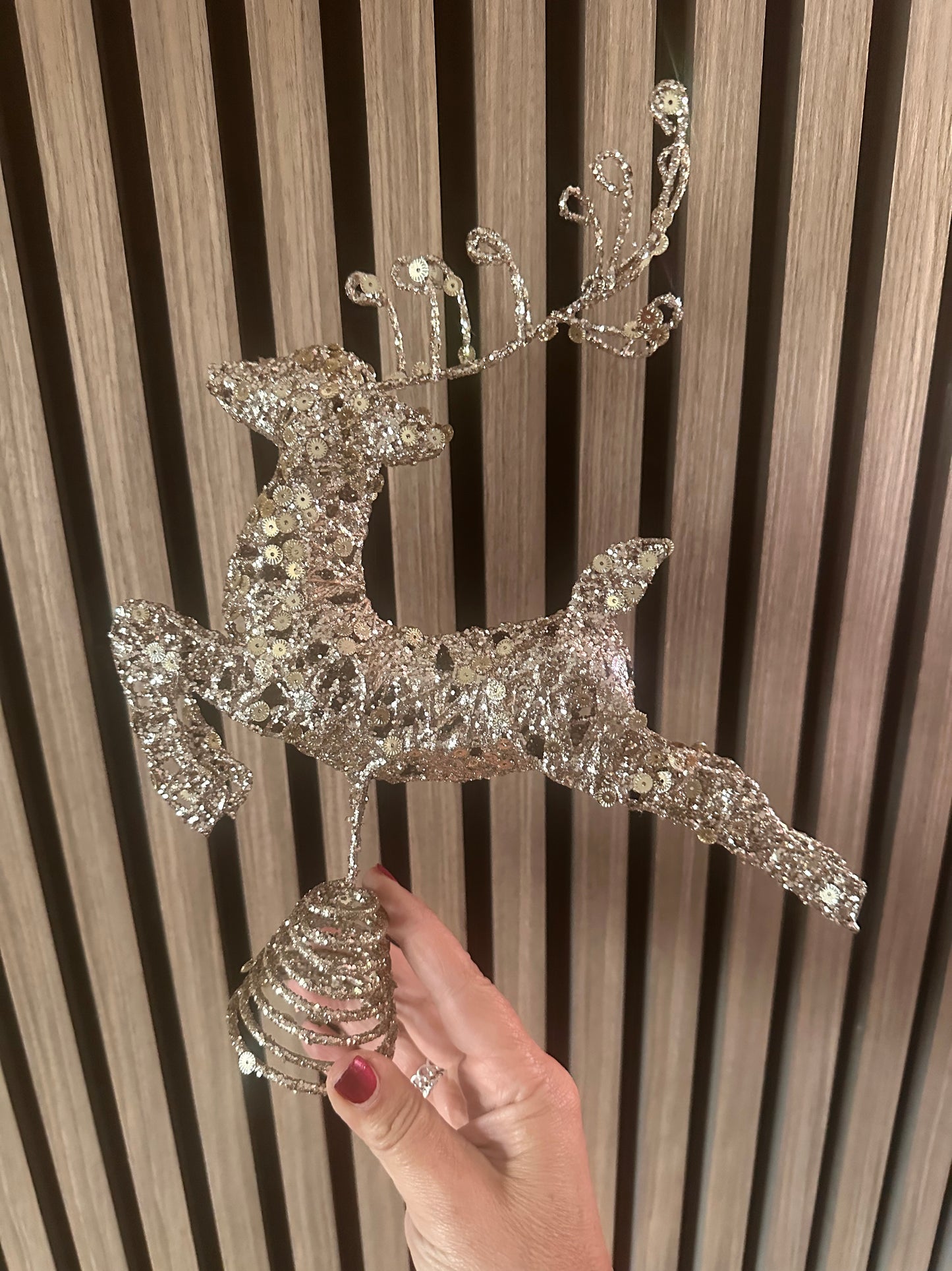 Gold Reindeer Tree Topper