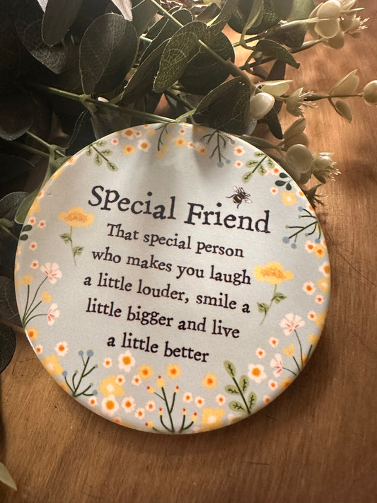 Special Friend Flower Coaster
