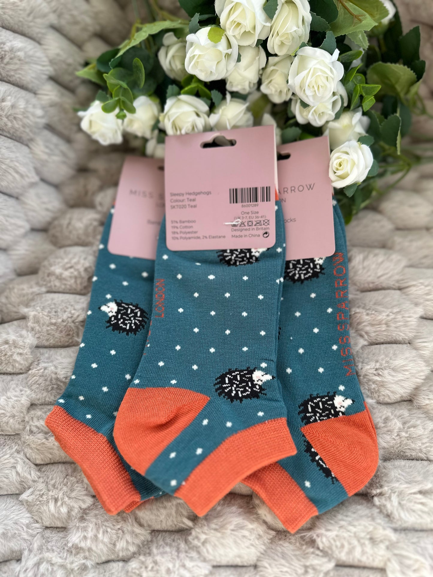 Miss Sparrow Hedgehog Trainer Socks