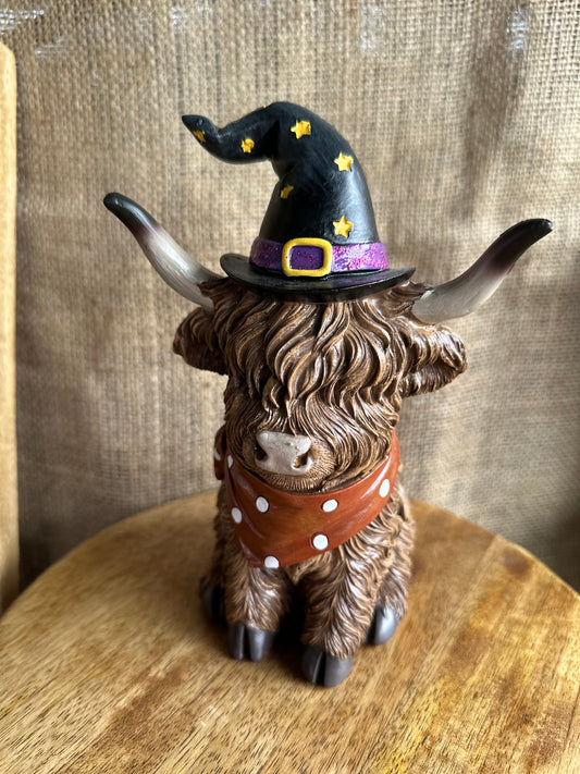 Decorative Large Witch Highland Cow