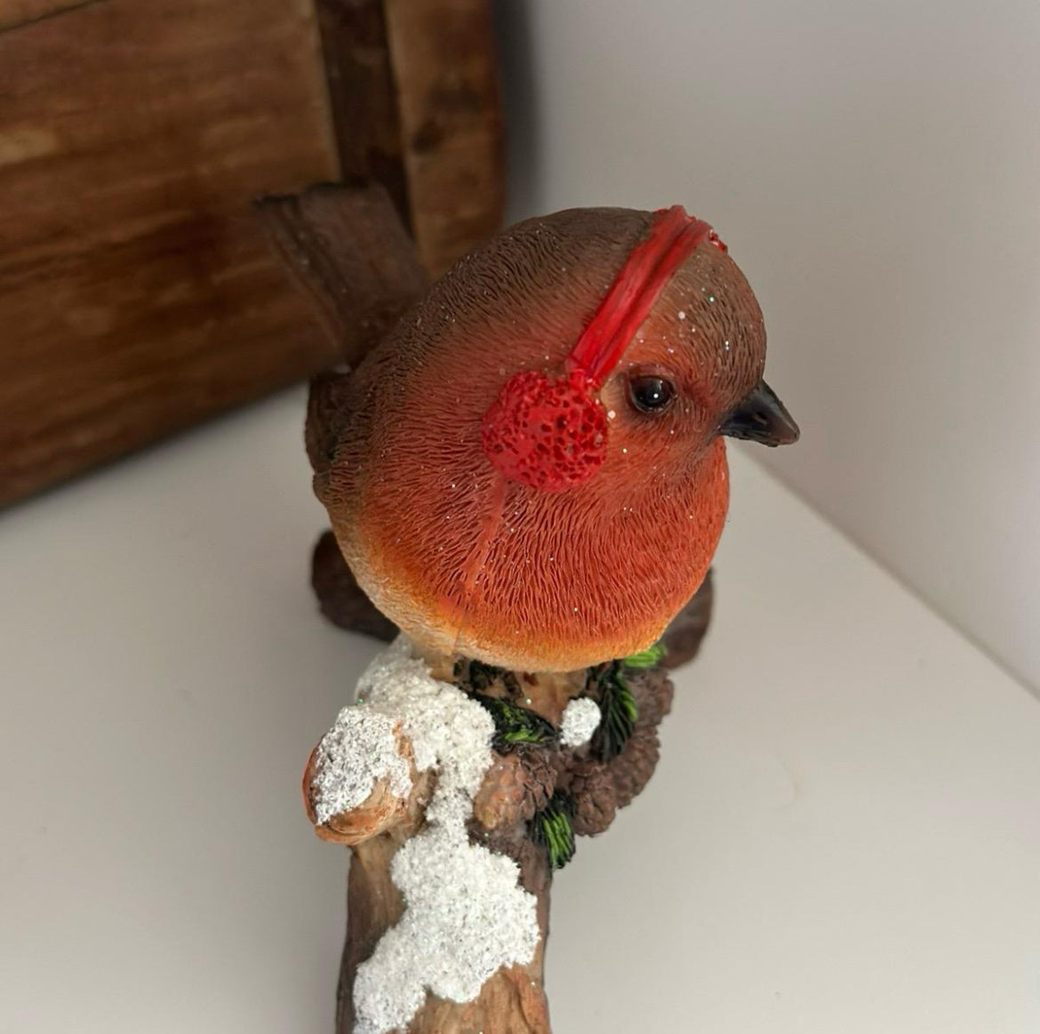 Winter Robin with Earmuffs
