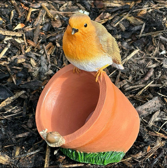 Garden Robin Bird Feeder