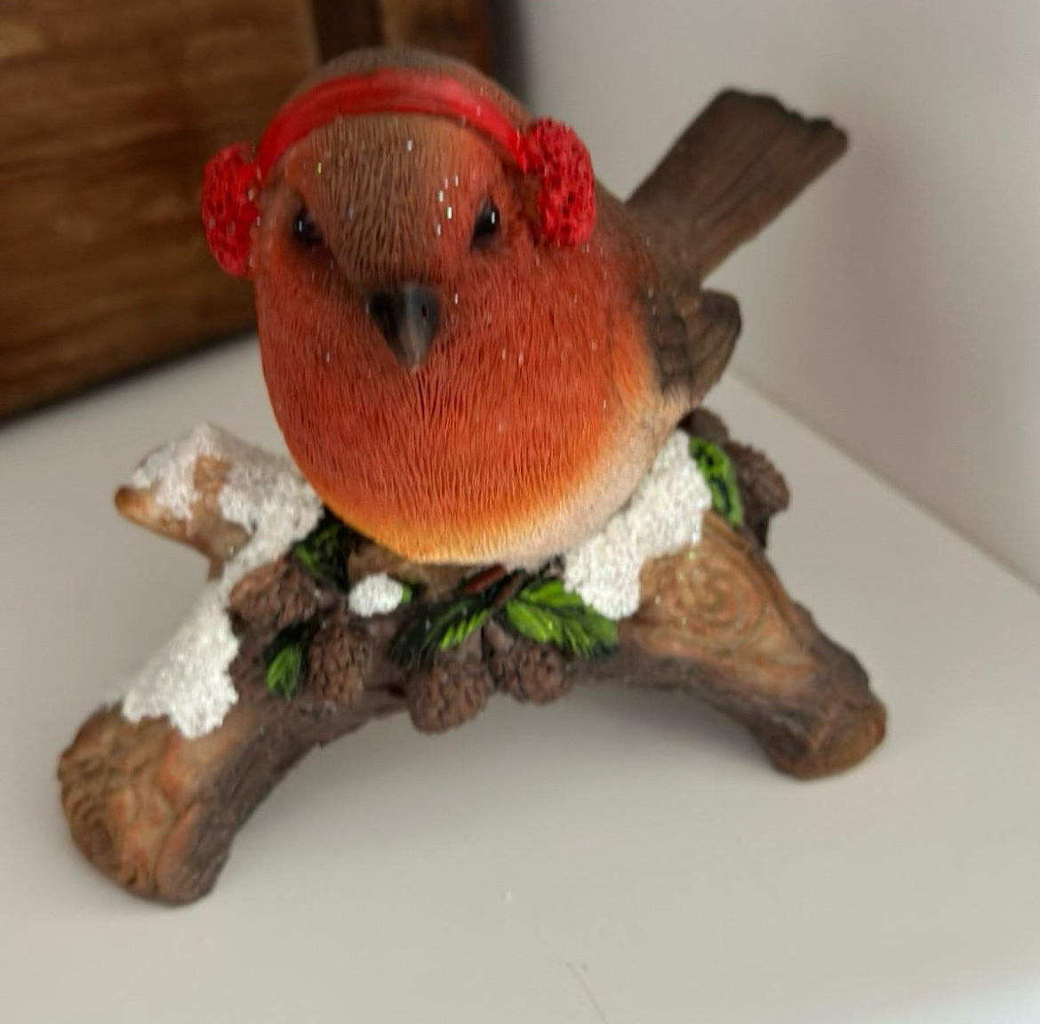 Winter Robin with Earmuffs