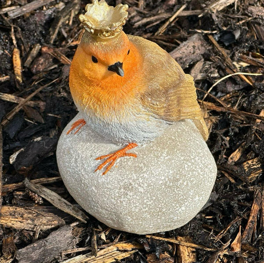 Gorgeous Resin Robin on a Stone