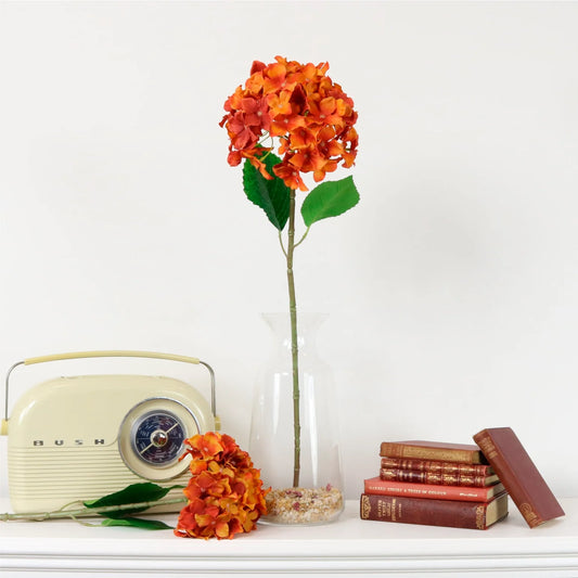 Orange Faux Flower Hydrangeas