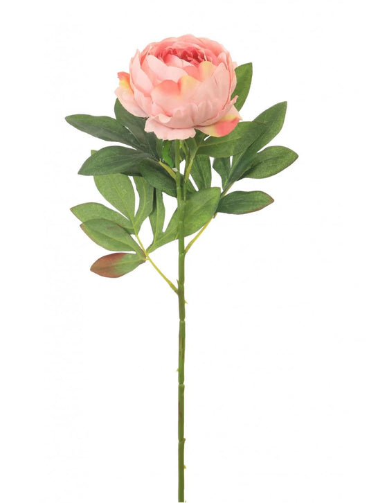 Faux Peony Single Head ~ Pink