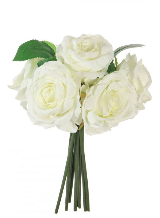 Bunch of Ivory Tea Roses