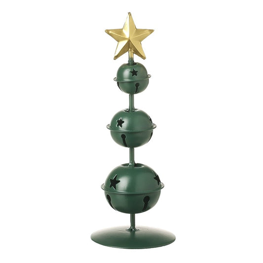 Green Metal Standing Bell Decoration