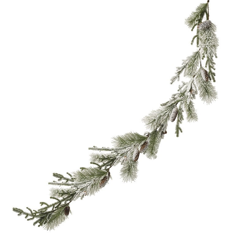 Snowy Christmas Garland ~ 183cm/6ft