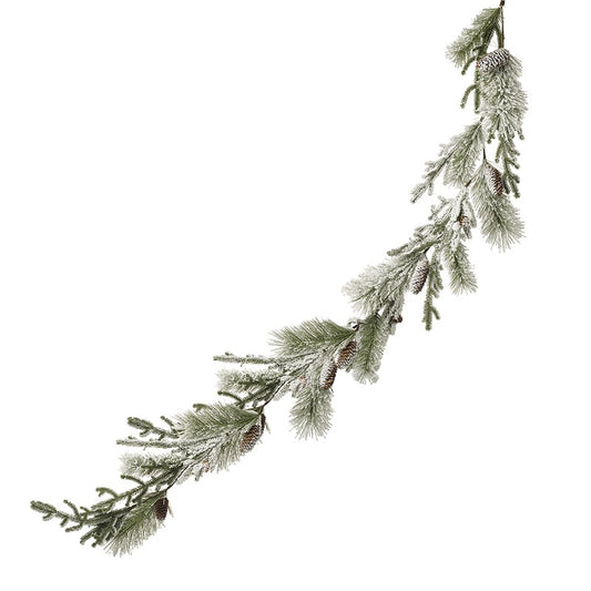Snowy Christmas Garland ~ 183cm/6ft