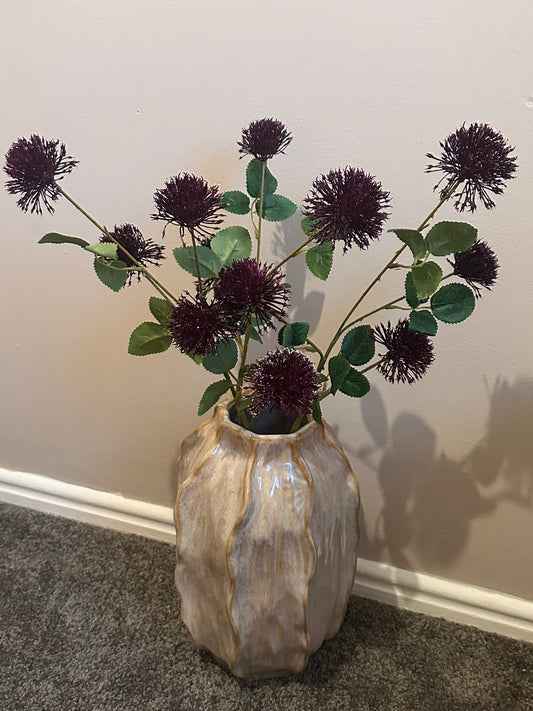 Faux Magenta Fireball Flowers