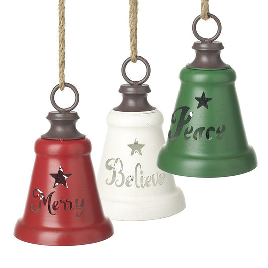 Metal Seasonal Hanging Bell ~ Choice of 3