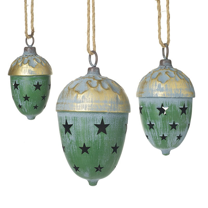 Set of Three Star Cut Out Bells
