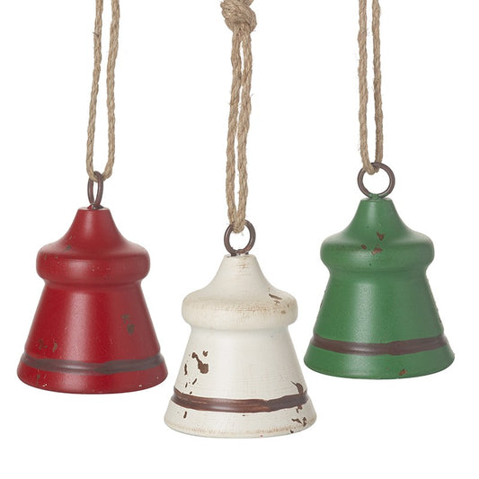 Metal Christmas Bells ~ Choice of 3 Colours