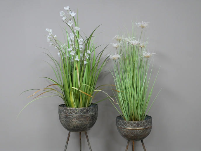 Rustic Gold Metal Planters ~ Choice of 2 Sizes