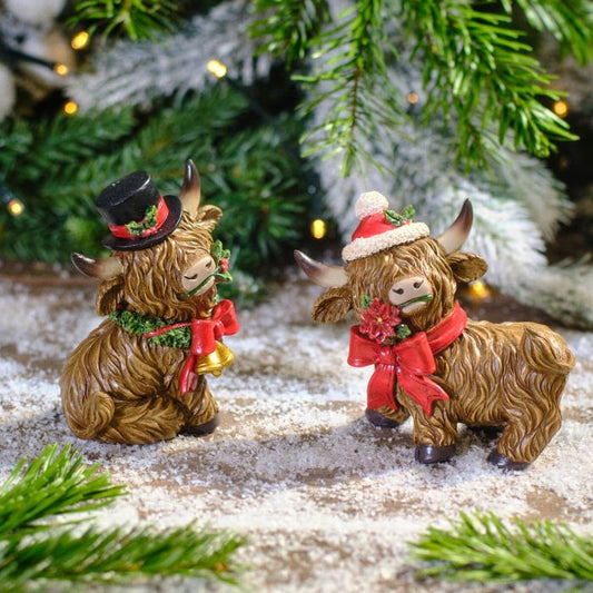Festive Highland Cows ~ Choice of Two