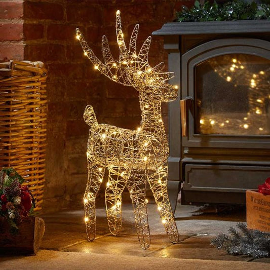 Gold Light Up Reindeer