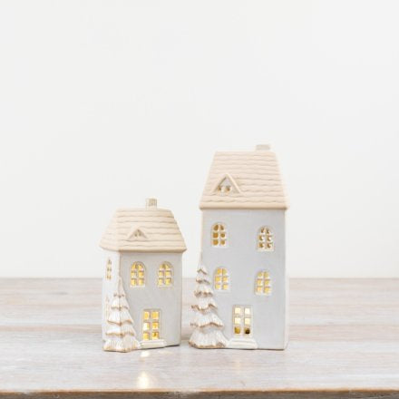 LED House with Gold Details Choice of Two Sizes