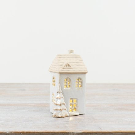 LED House with Gold Details Choice of Two Sizes